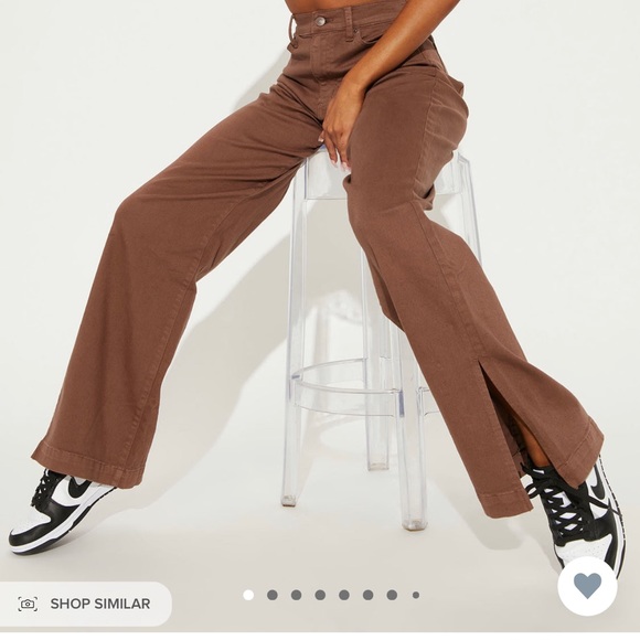 Side slit wide leg jeans - Picture 5 of 6